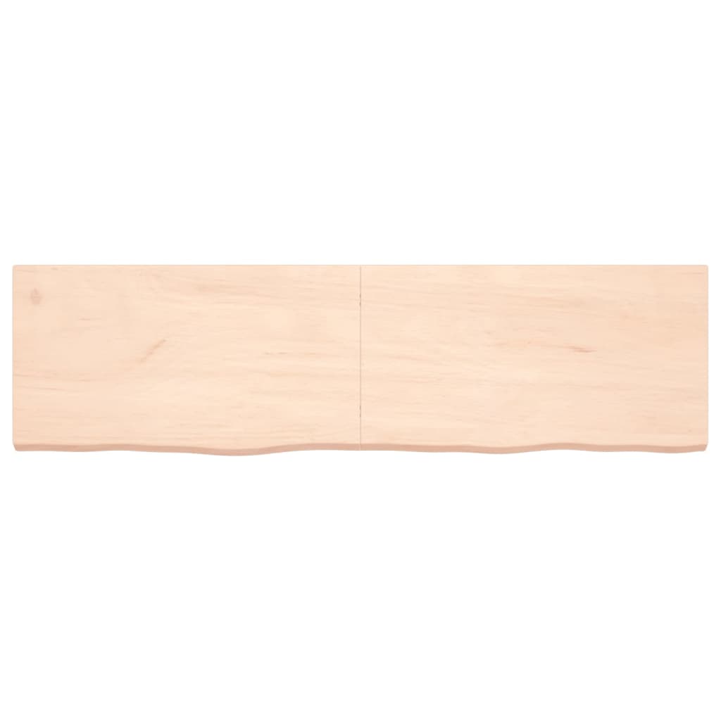 Blat de baie, 180x50x(2-6) cm, lemn masiv netratat