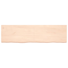 Blat de baie, 180x50x(2-6) cm, lemn masiv netratat