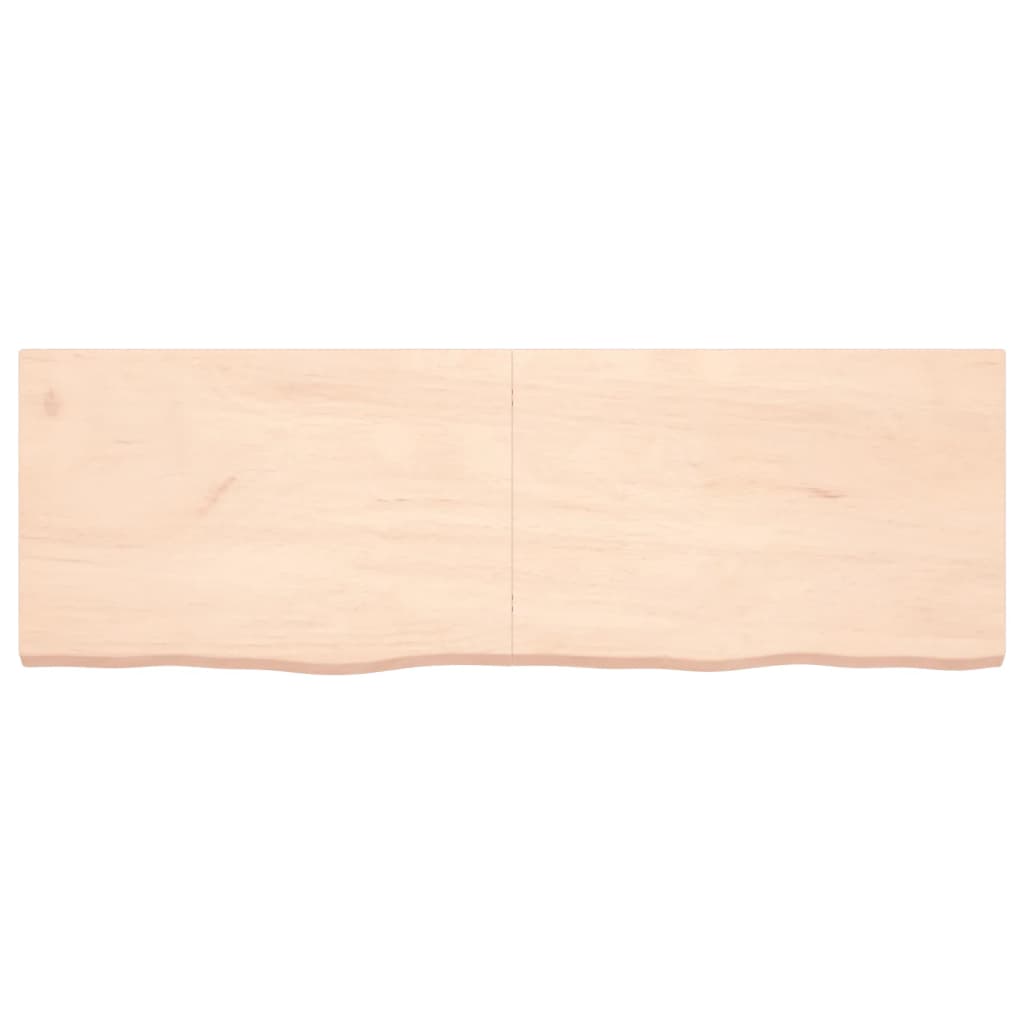 Blat de baie, 180x60x(2-6) cm, lemn masiv netratat