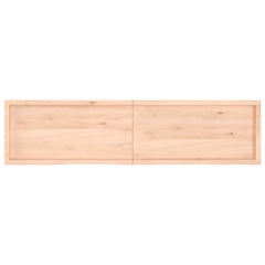 Blat de baie, 200x50x(2-6) cm, lemn masiv netratat