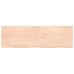 Blat de baie, 200x60x(2-6) cm, lemn masiv netratat