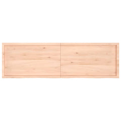 Blat de baie, 200x60x(2-6) cm, lemn masiv netratat