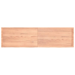 Blat de masă maro 220x60x(2-6) cm, lemn masiv stejar tratat