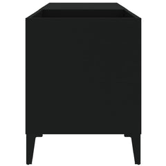 Dulap pentru discuri, negru, 84,5x38x48 cm, lemn prelucrat