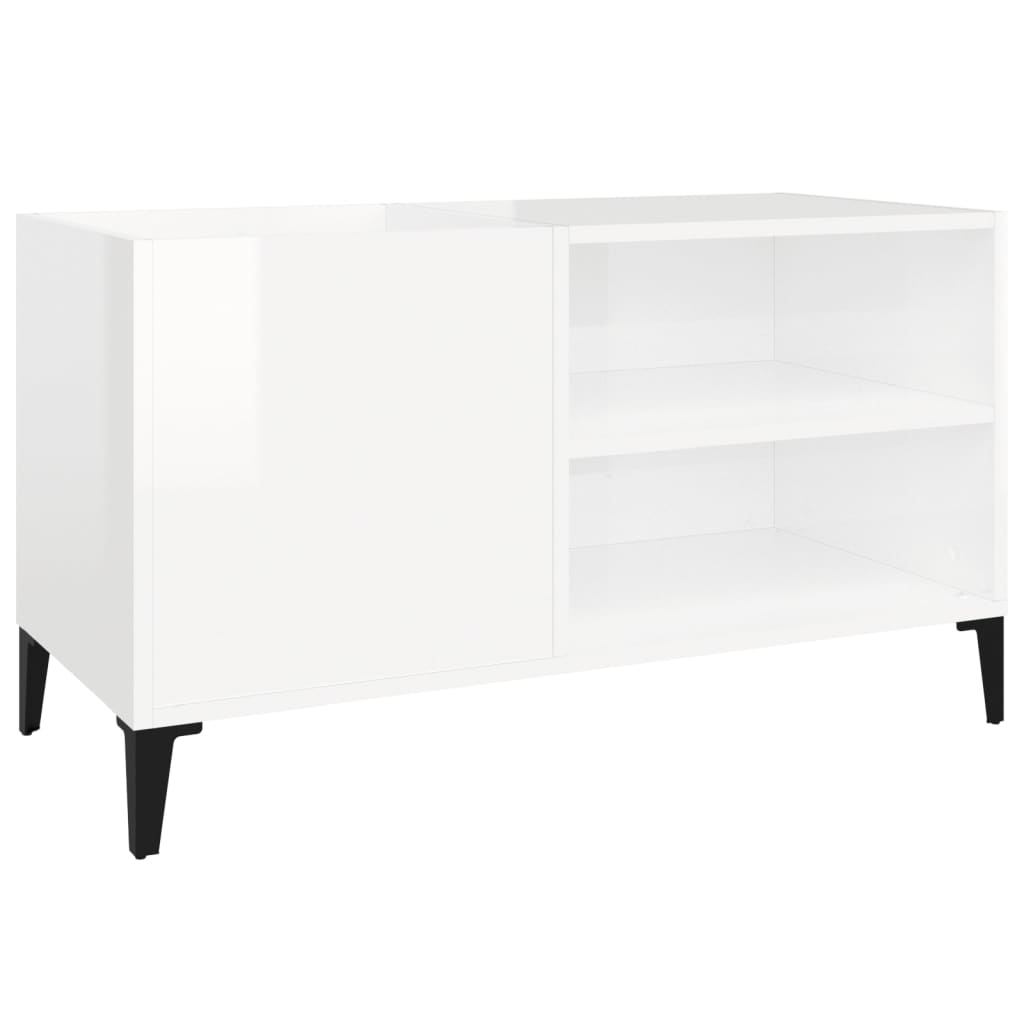 Dulapuri pentru discuri alb lucios 84,5x38x48 cm lemn prelucrat