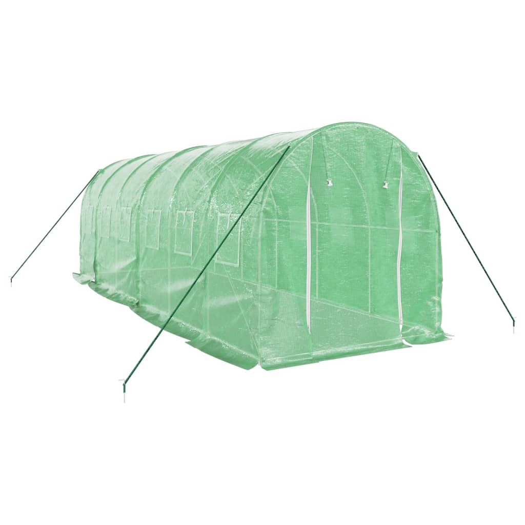 Seră cu cadru din oțel, verde, 12 m², 6x2x2 m
