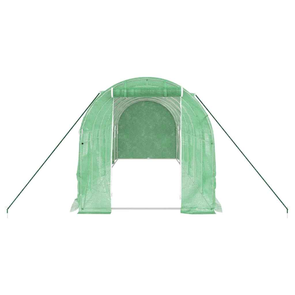 Seră cu cadru din oțel, verde, 12 m², 6x2x2 m
