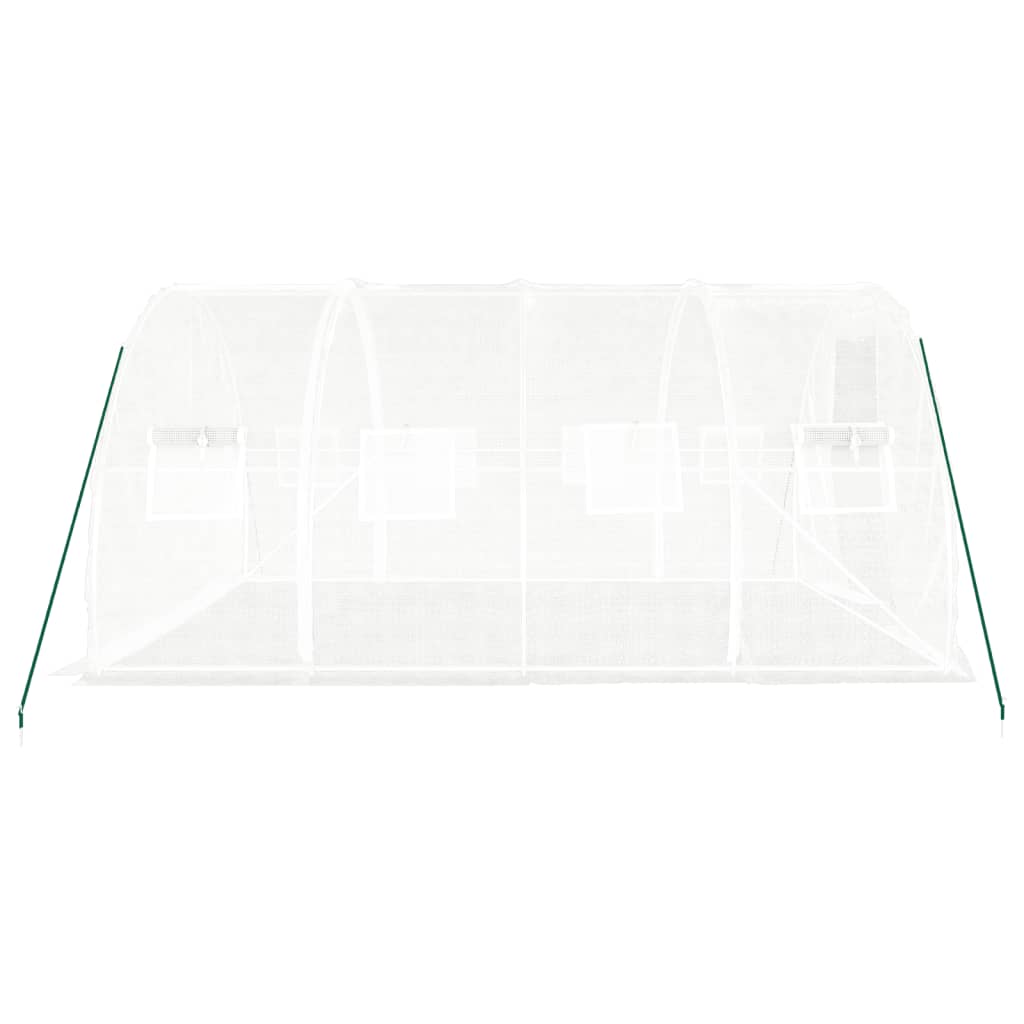 Seră cu cadru de oțel, albă, 12 m², 4x3x2 m