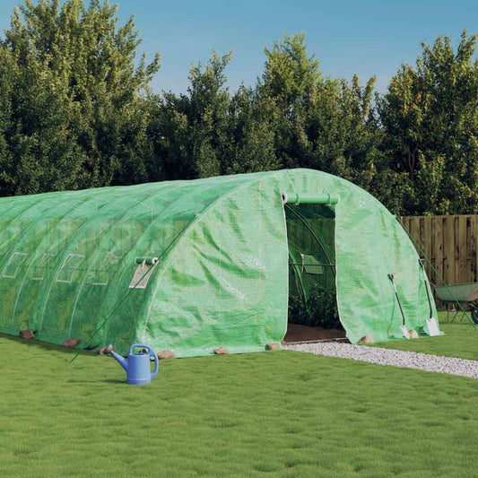 Seră cu cadru din oțel, verde, 30 m², 6x5x2,3 m