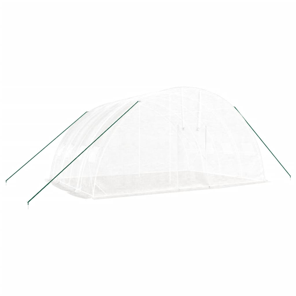 Seră cu cadru de oțel, albă, 24 m², 6x4x2,85 m