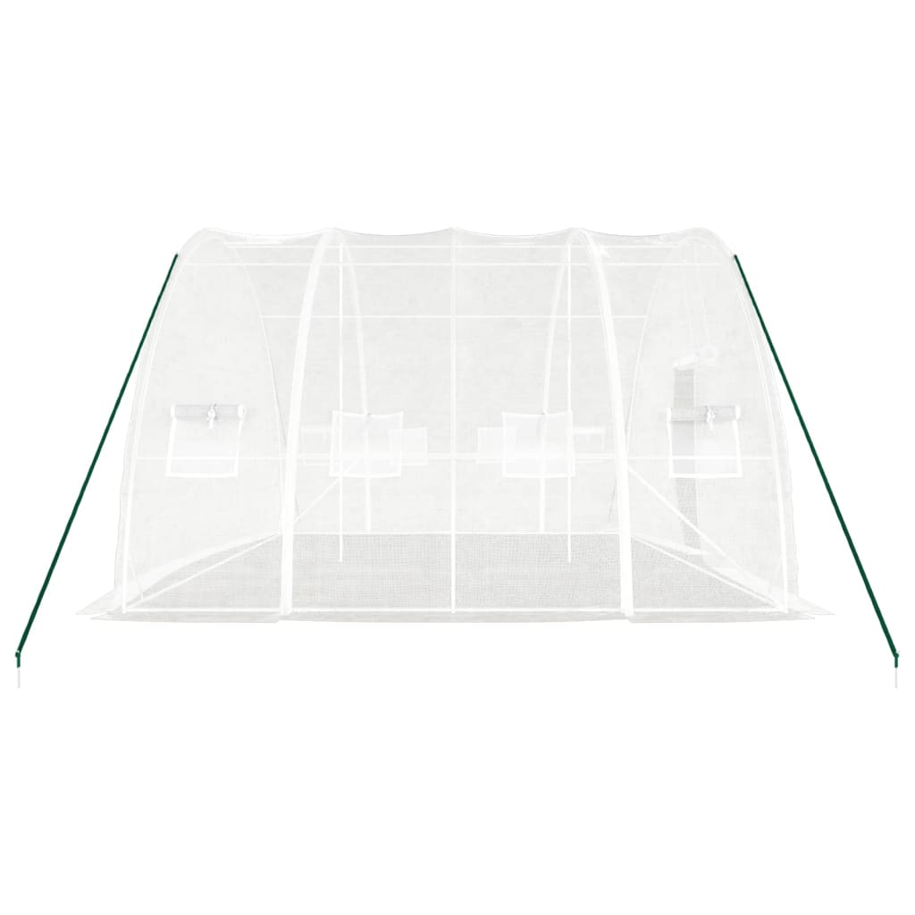 Seră cu cadru de oțel, albă, 24 m², 6x4x2,85 m