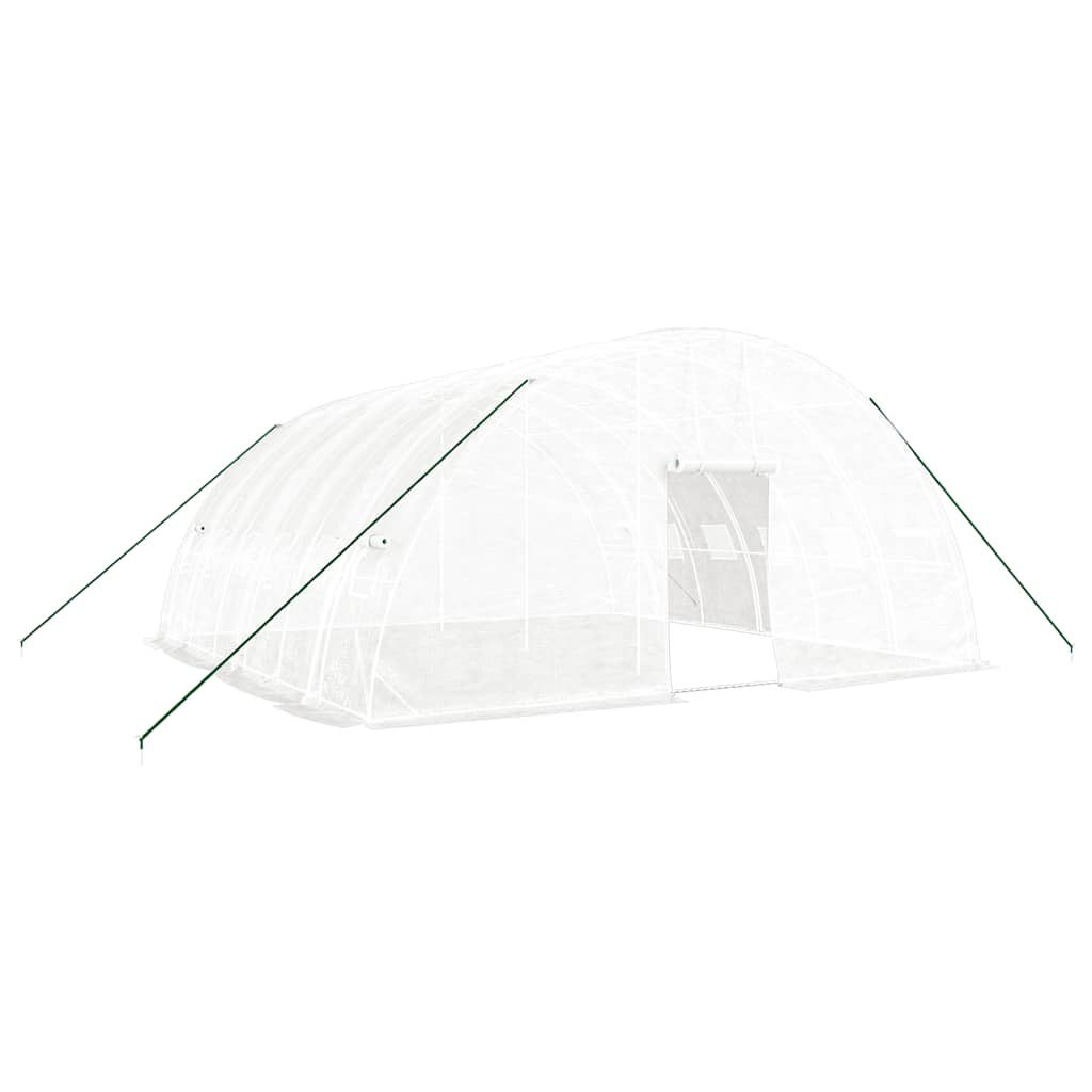 Seră cu cadru din oțel, alb, 36 m², 6x6x2,85 m