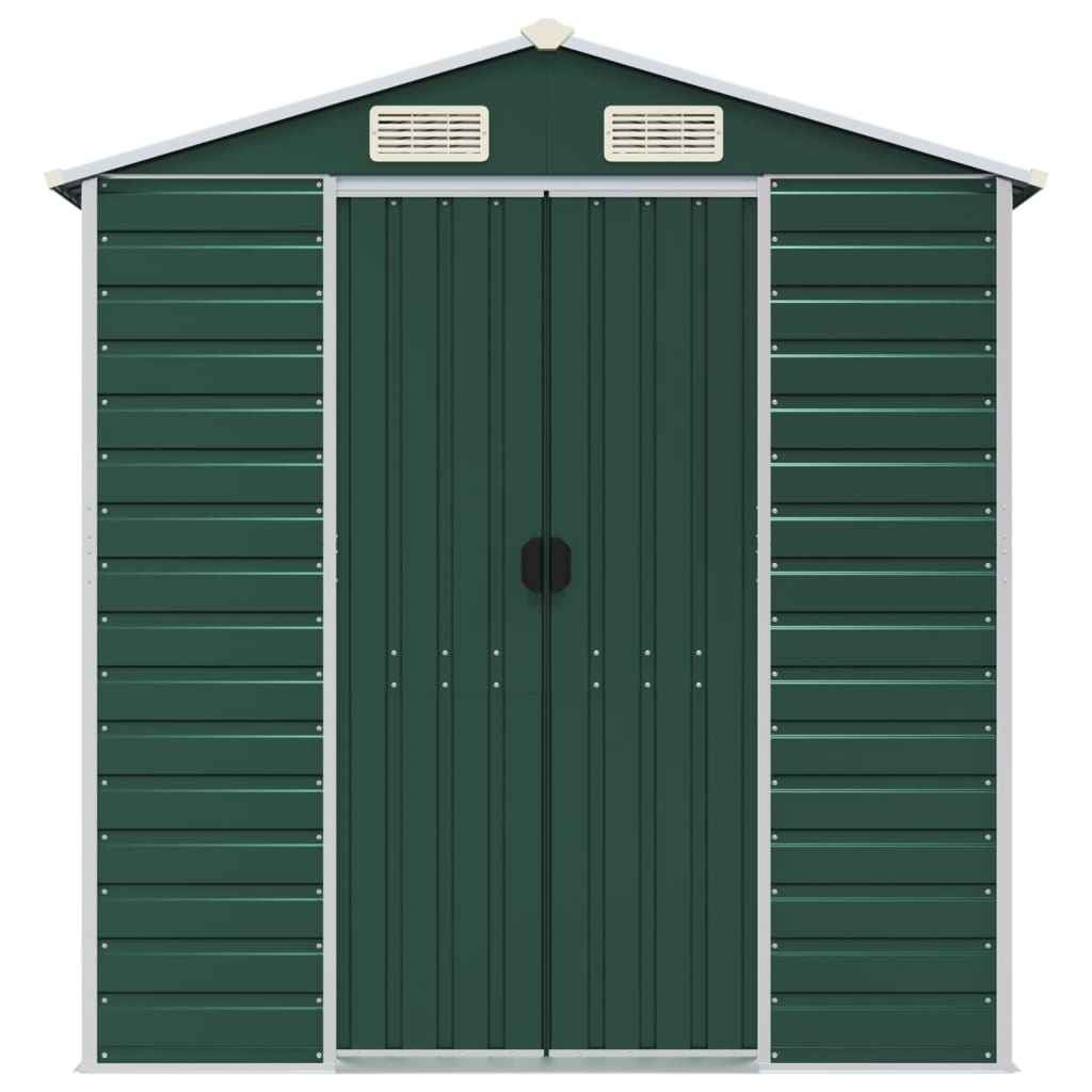 Șopron de grădină verde, 191x300x198 cm, oțel galvanizat