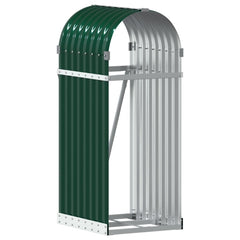 Suport pentru bușteni verde 40x45x100 cm oțel galvanizat