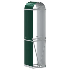 Suport pentru bușteni verde 40x45x170 cm oțel galvanizat