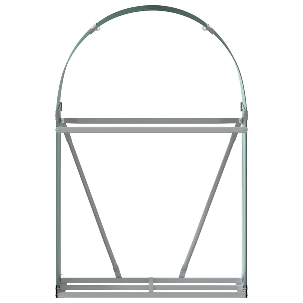 Suport pentru bușteni verde 80x45x120 cm oțel galvanizat