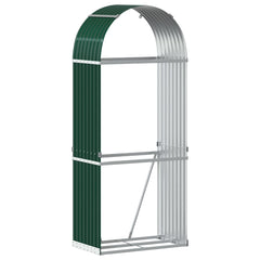 Suport pentru bușteni verde 80x45x190 cm oțel galvanizat