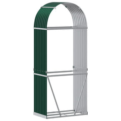 Suport pentru bușteni verde 80x45x190 cm oțel galvanizat