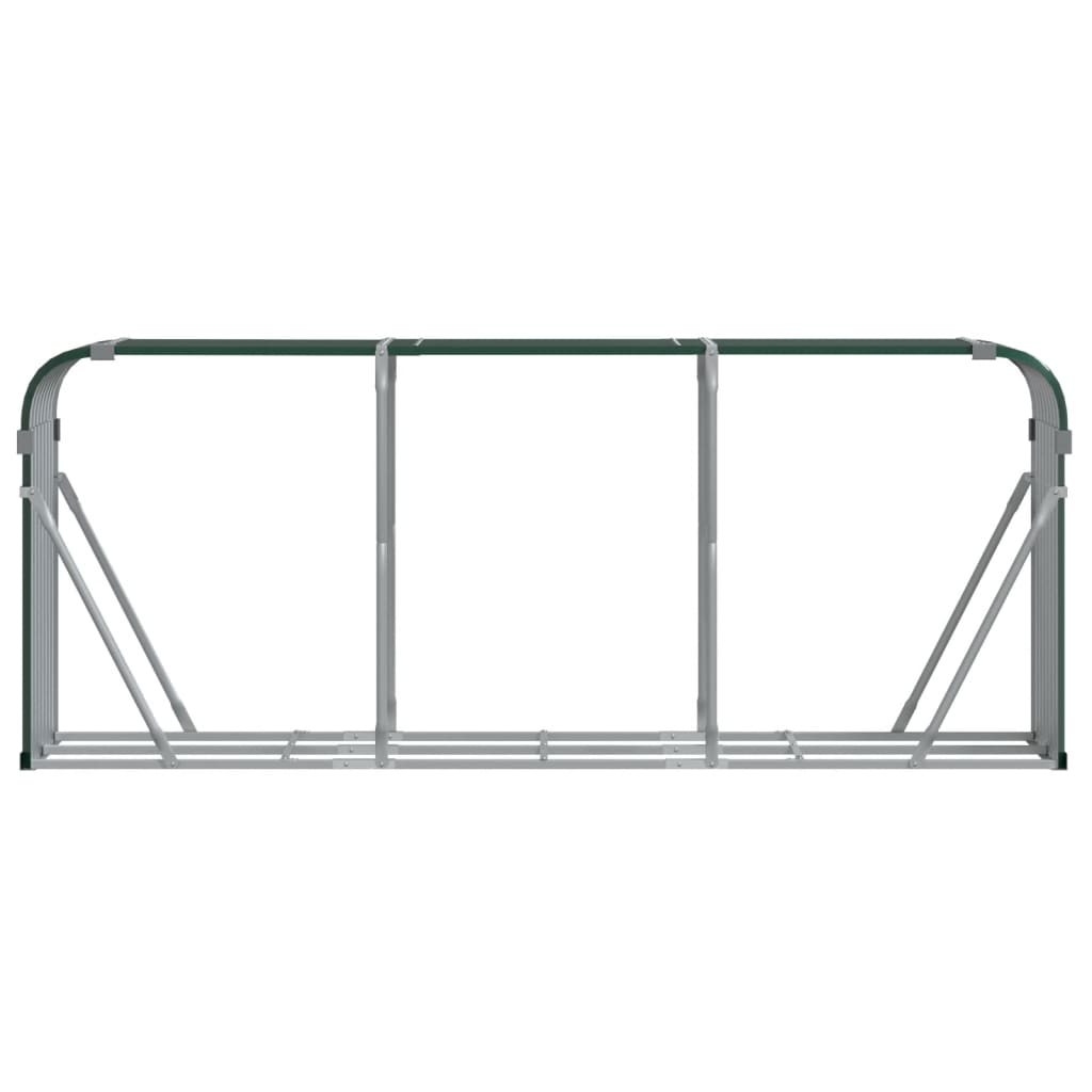 Suport pentru bușteni verde 234x45x100 cm oțel galvanizat