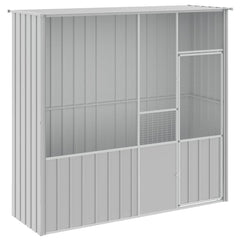 Colivie pentru păsări gri 215x78x200 cm oțel galvanizat