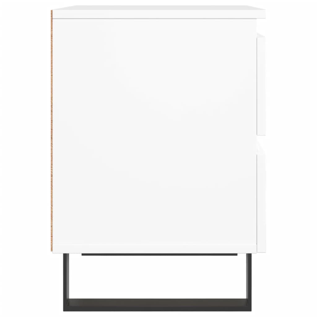 Noptiere, 2 buc., alb, 40x35x50 cm, lemn compozit