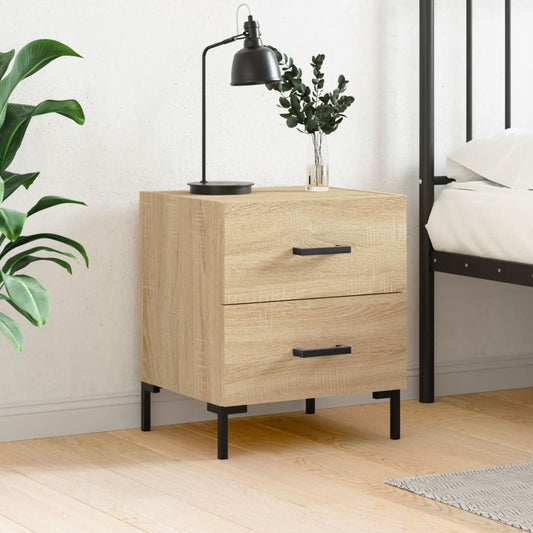 Noptieră, stejar sonoma, 40x35x47,5 cm, lemn compozit