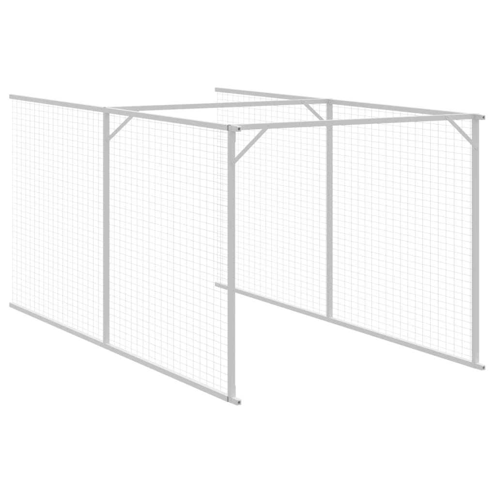 Cușcă câine cu acoperiș antracit 117x813x123 cm oțel galvanizat