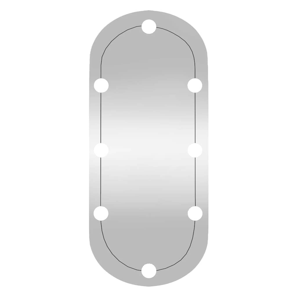 Oglindă de perete cu lumini LED 35x80 cm oval sticlă