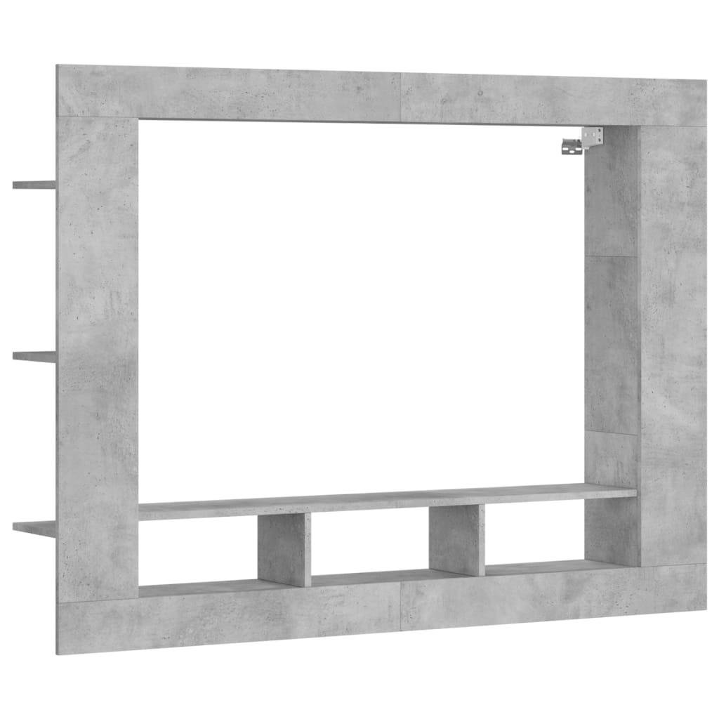 Comodă TV, gri beton, 152x22x113 cm, lemn prelucrat