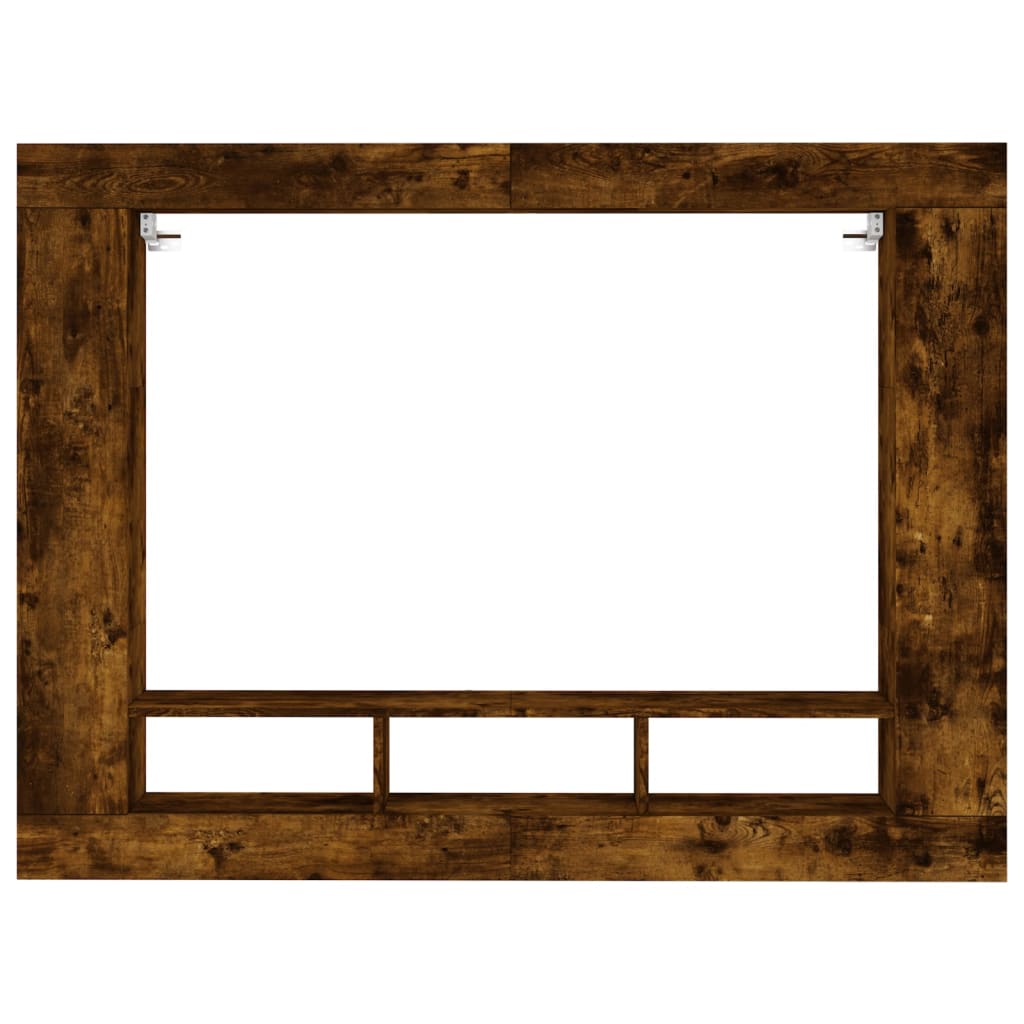 Dulap TV, stejar fumuriu, 152x22x113 cm, lemn prelucrat