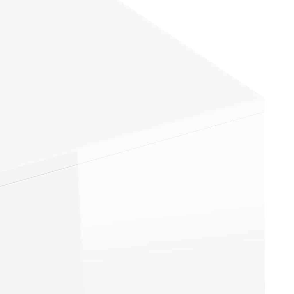 Măsuță de cafea, alb extralucios, 100x49,5x31cm, lemn prelucrat