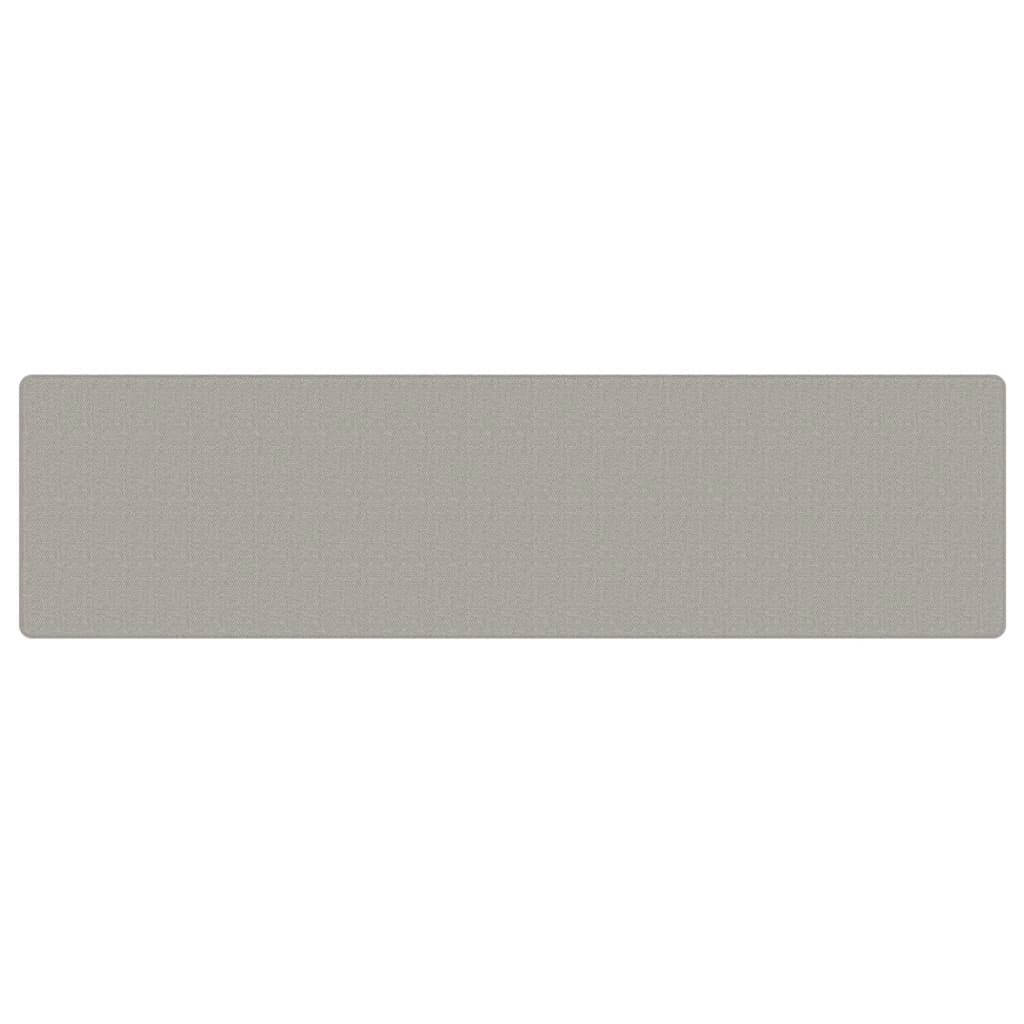 Covor traversă aspect sisal, platina, 80x300 cm