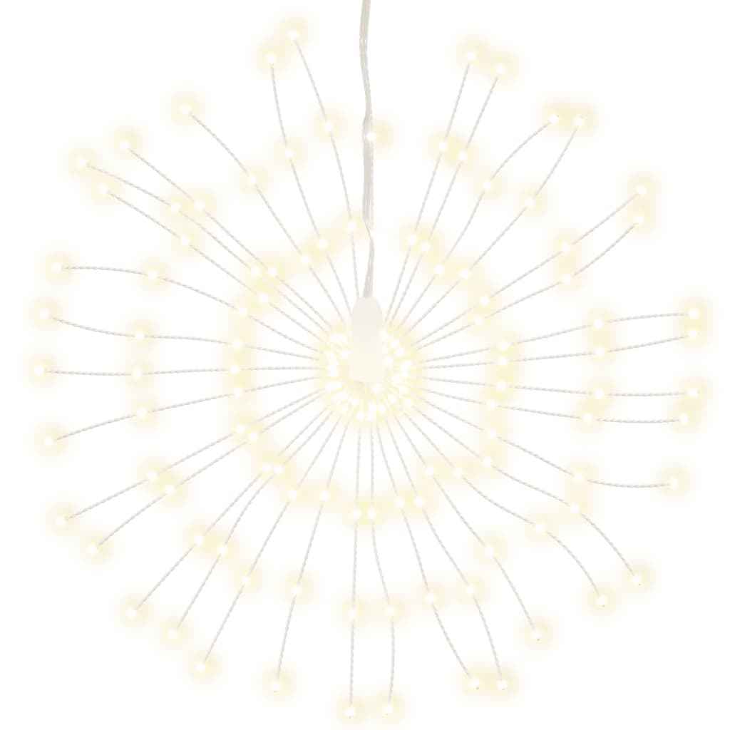 Lumini stelare de Crăciun 140 LED-uri, 2 buc., alb cald, 17 cm