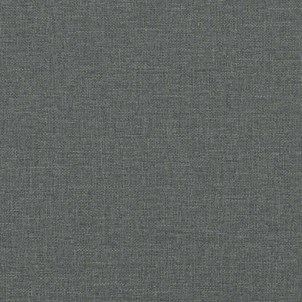 Cadru de pat, gri închis, 100 x 200 cm, material textil