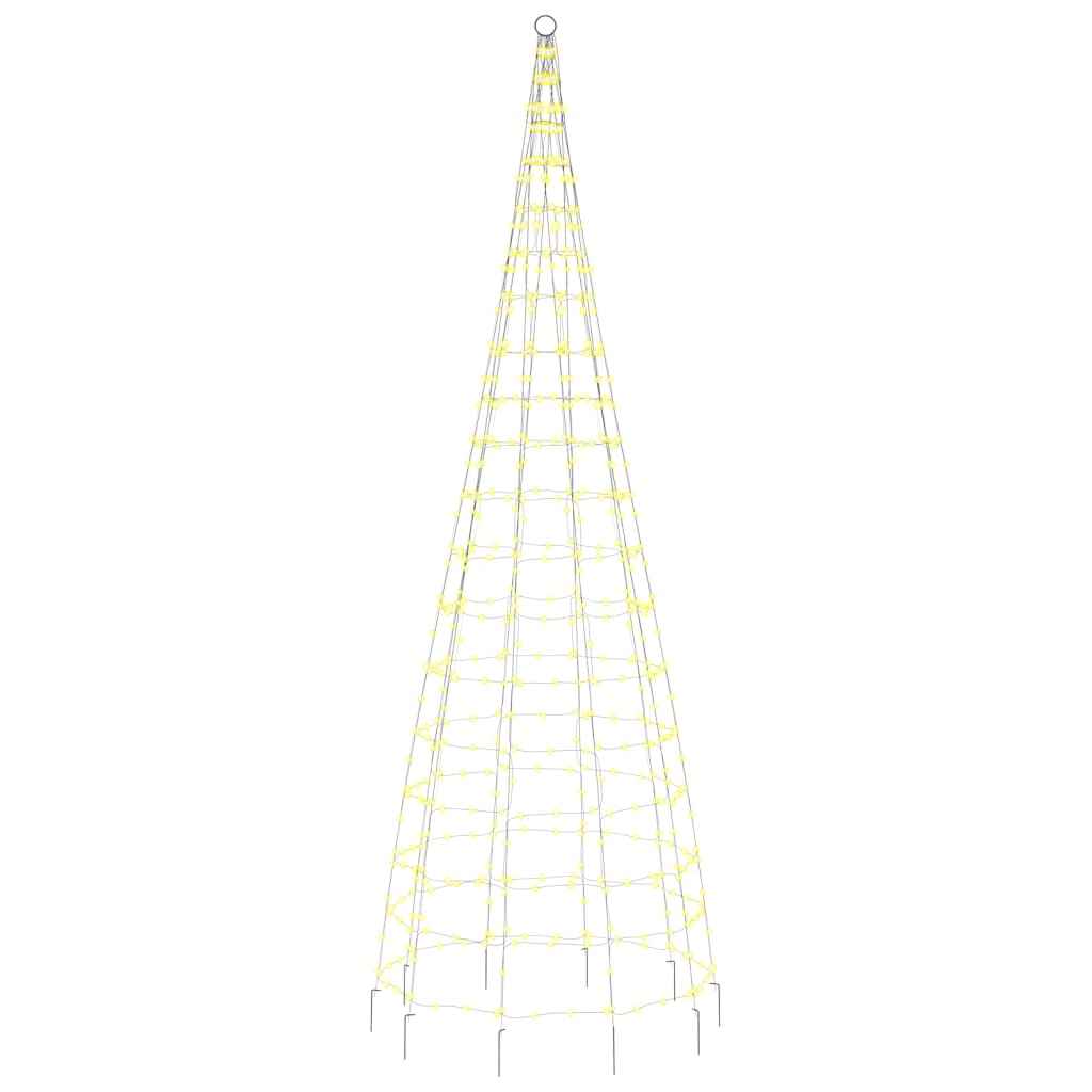 Pom de Crăciun LED pe stâlp 550 LED-uri Alb Cald 300 cm