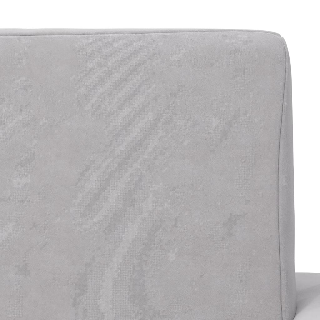 Canapea extensibilă de copii 2 locuri, gri deschis, pluș moale - Vendito