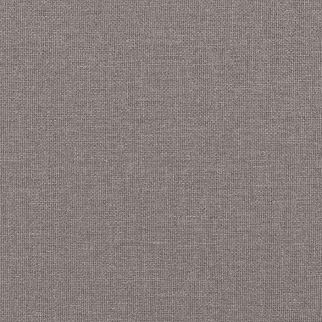 Canapea cu 2 locuri cu pernuțe, gri taupe, 120 cm, textil