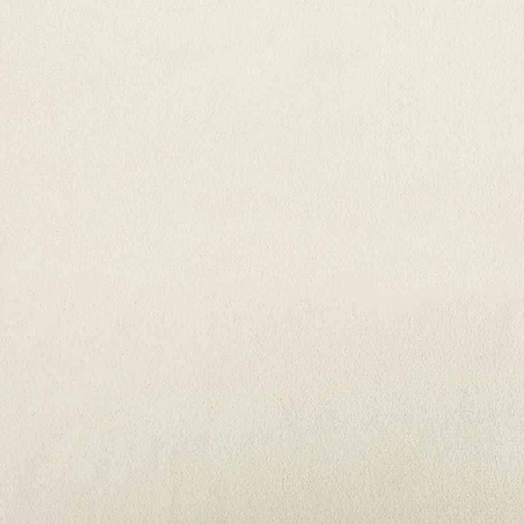 Fotoliu canapea cu taburet, crem, 60 cm, catifea