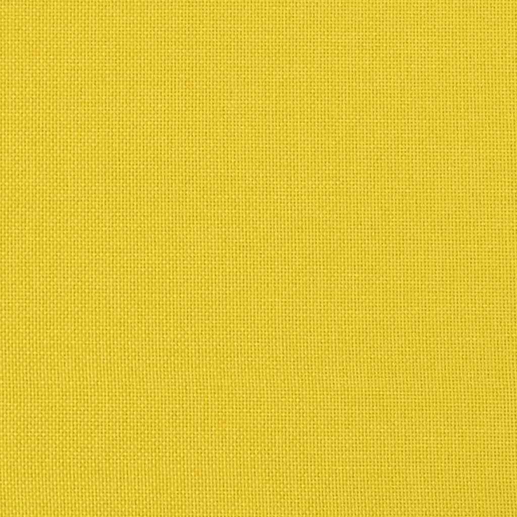 Set de canapele cu perne, 3 piese, galben deschis, textil