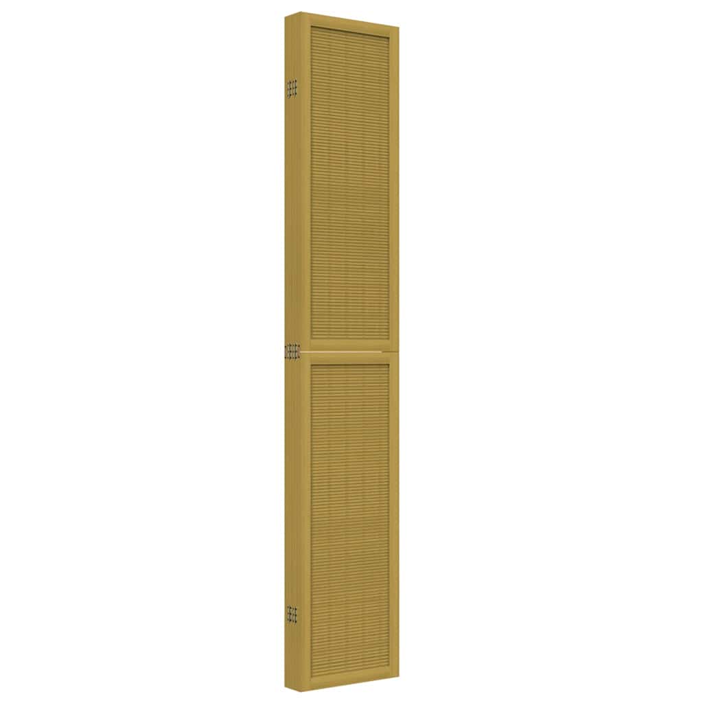 Paravan de cameră cu 6 panouri, maro, lemn masiv paulownia