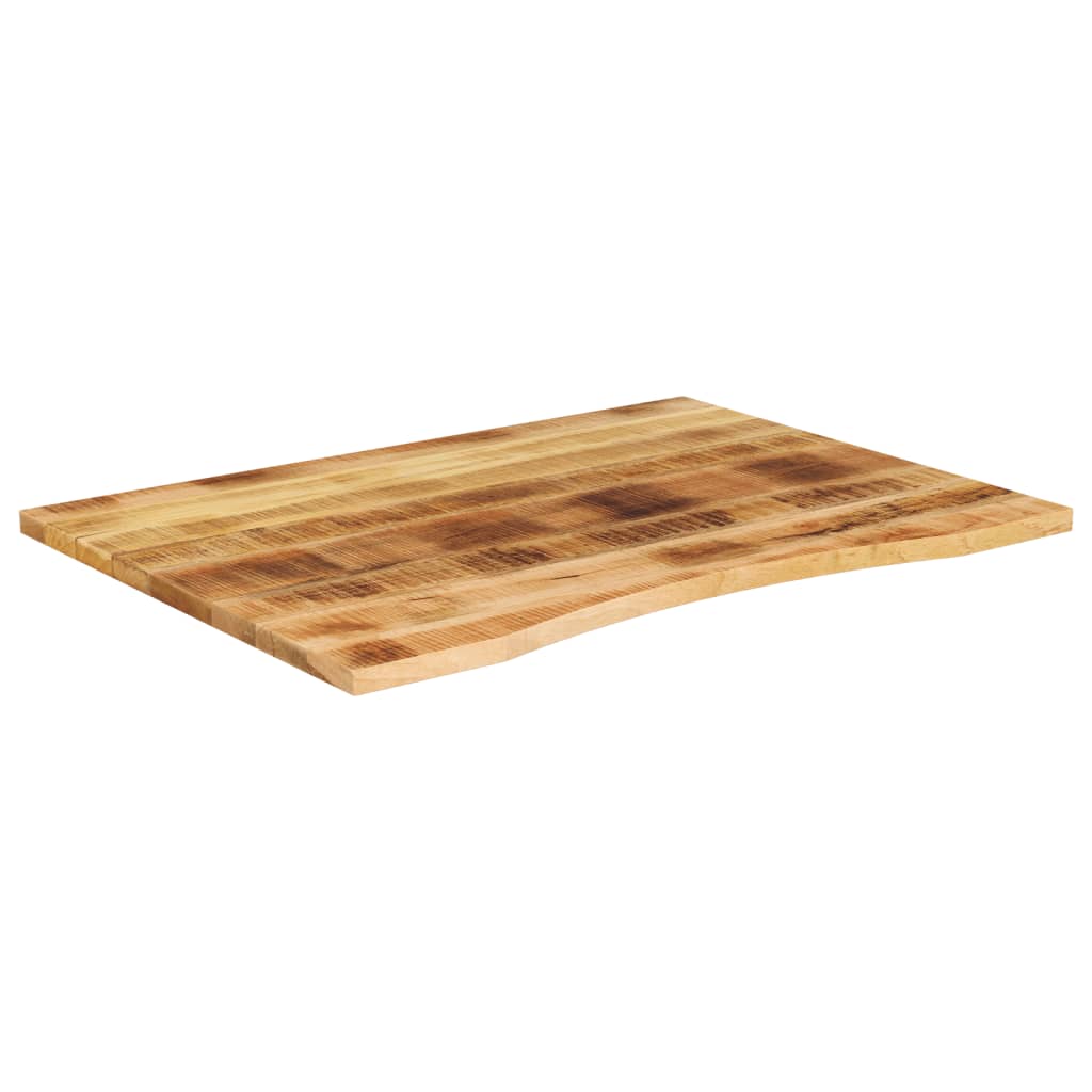 Blat birou cu decupaj curbat 100x80x2,5cm lemn masiv mango brut