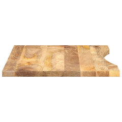 Blat birou cu decupaj curbat 80x50x2,5 cm lemn masiv mango brut