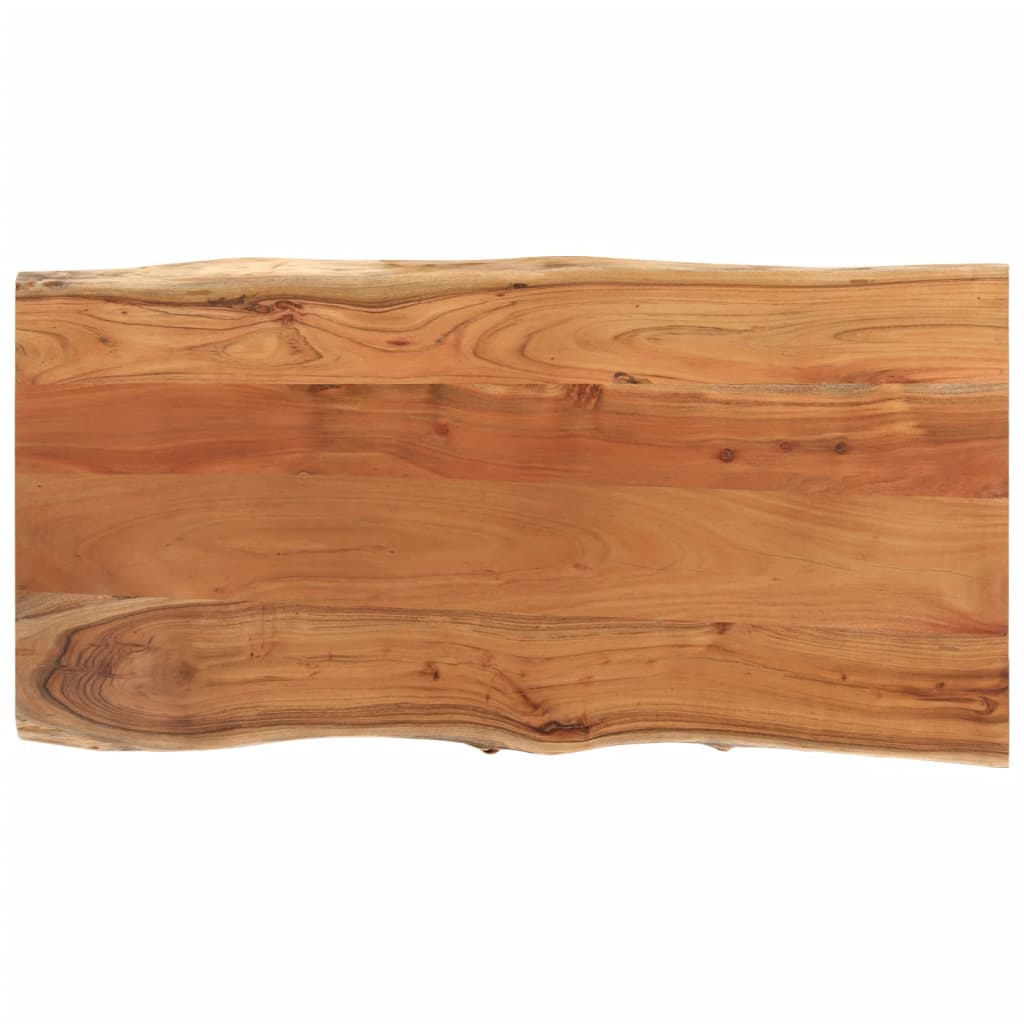 Blat masă 80x40x2,5 cm dreptunghiular lemn acacia margine vie