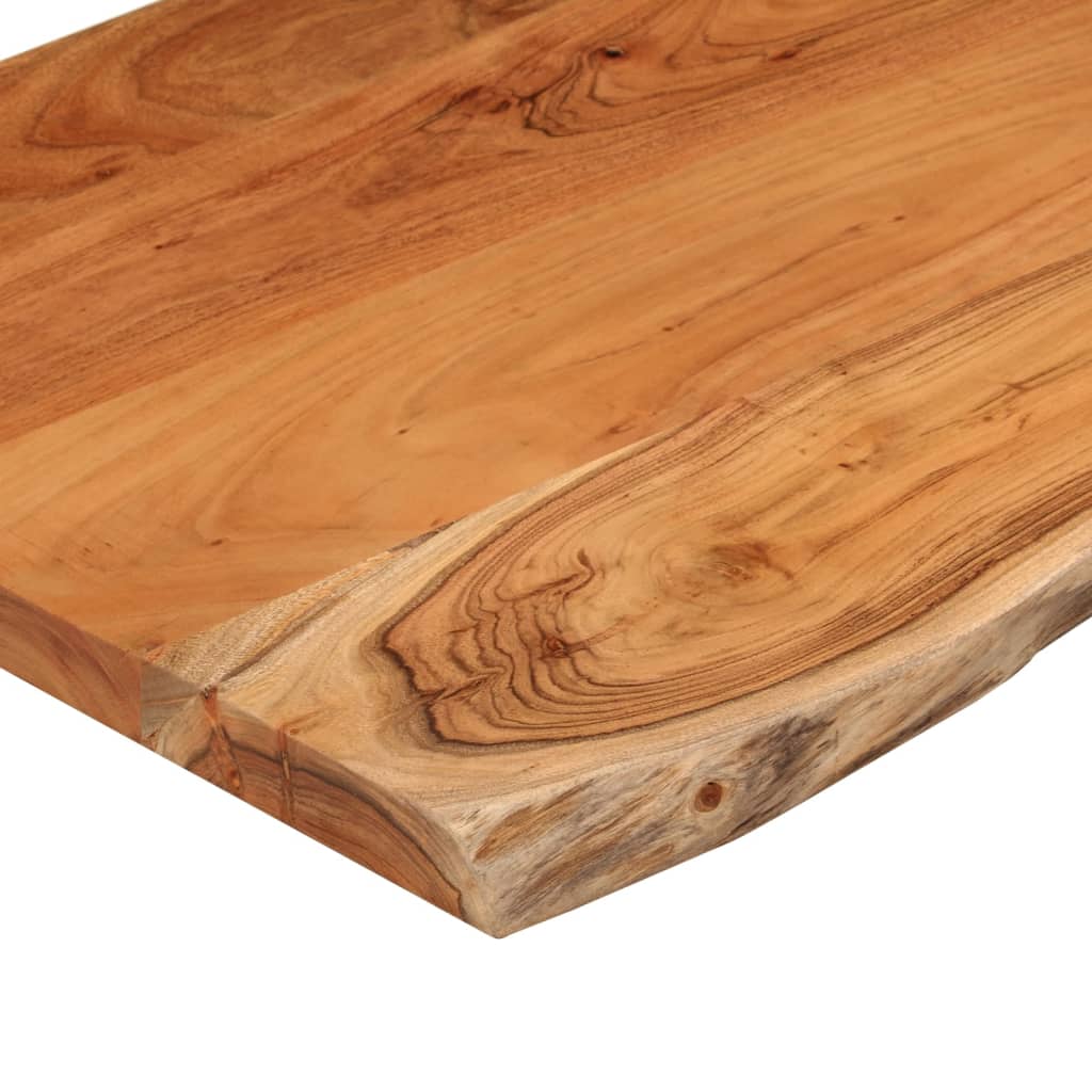 Blat masă 80x40x2,5 cm dreptunghiular lemn acacia margine vie