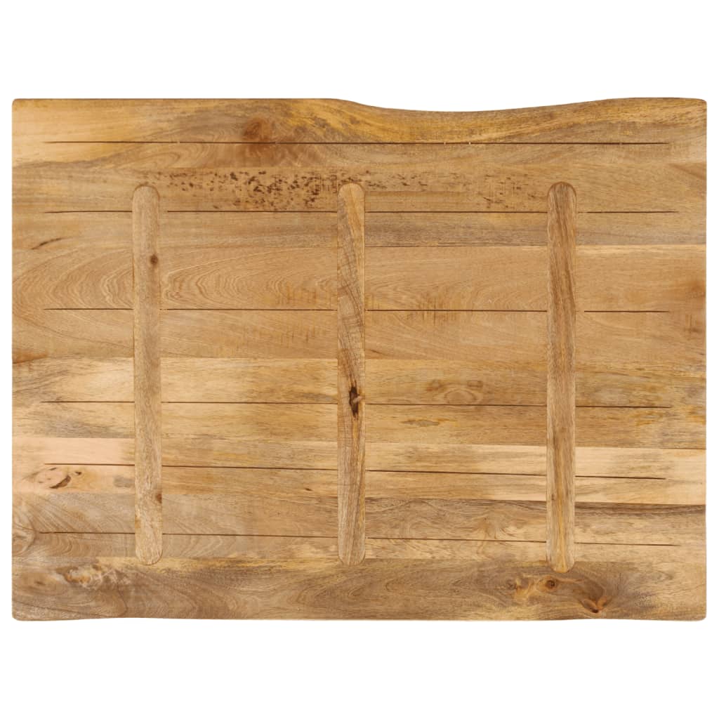 Blat masă cu margini naturale, 100x80x2,5 cm, lemn masiv mango