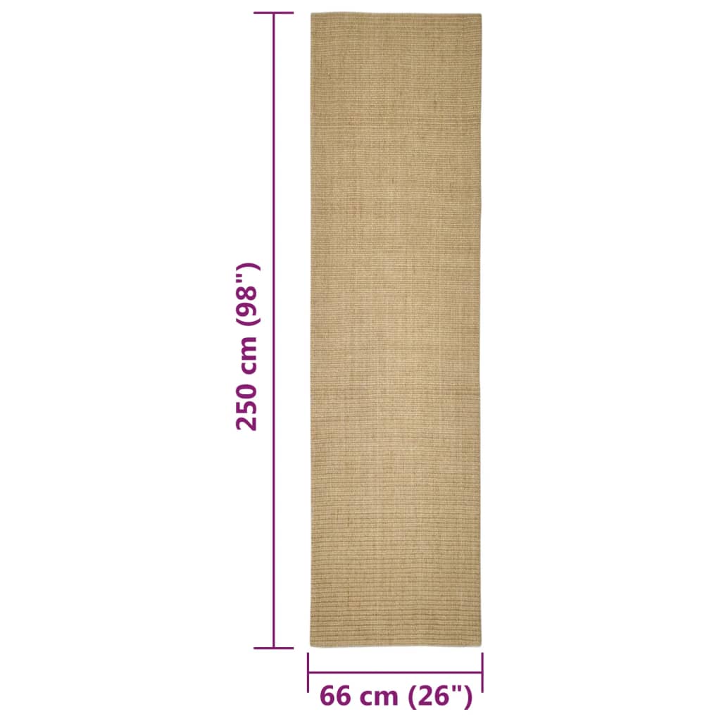 Covor din sisal pentru ansamblu de zgâriat, 66x250 cm