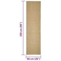 Covor din sisal pentru ansamblu de zgâriat, 66x250 cm