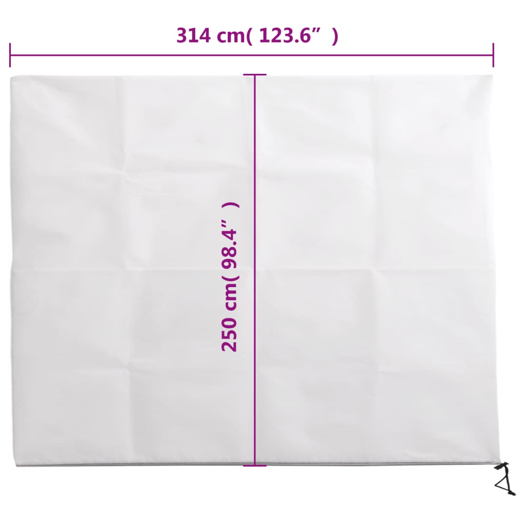 Protecție de fleece plante cu fermoar 10 buc 70 g/m² 3,14x2,5 m