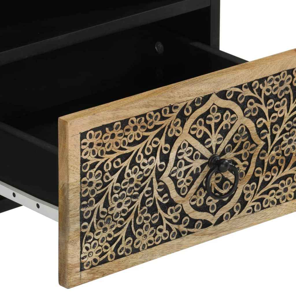 Noptiere, 2 buc., 40x33x46 cm, lemn masiv de acacia