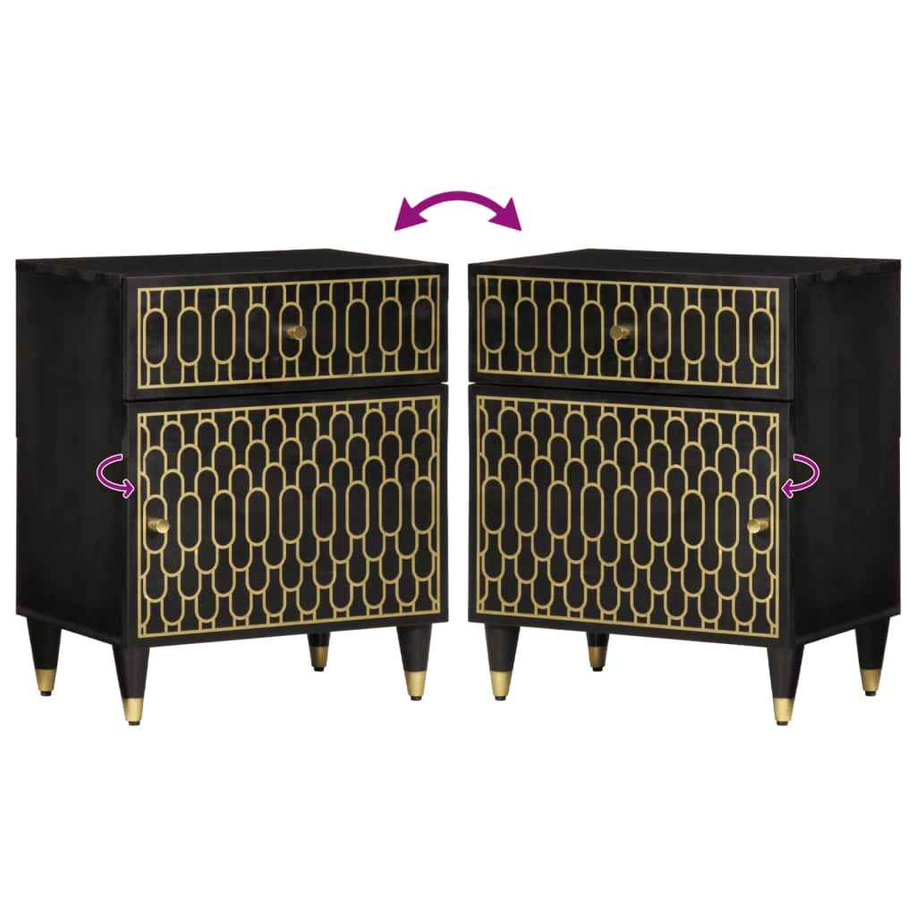 Noptieră, 50x33x60 cm, lemn masiv de mango